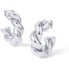 imagePAVOI 14K Gold Plated Chunky Twisted Puffed Rope Hoop Earrings for Women  Gold Earring PairWhite Gold