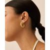 imagePAVOI 14K Gold Plated Chunky Twisted Puffed Rope Hoop Earrings for Women  Gold Earring PairWhite Gold