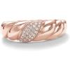 imagePAVOI 14K Gold Plated Croissant Dome Ring  Twisted Braided Gold Plated  Chunky Signet Ring for WomenRose Gold