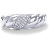 imagePAVOI 14K Gold Plated Croissant Dome Ring  Twisted Braided Gold Plated  Chunky Signet Ring for WomenWhite Gold