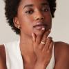 imagePAVOI 14K Gold Plated Croissant Dome Ring  Twisted Braided Gold Plated  Chunky Signet Ring for WomenYellow Gold