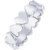 imagePAVOI 14K Gold Plated Heart Stackable Rings for Women  Love Valentines Statement Chunky Signet Ring Band  Friendship RingsWhite Gold