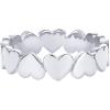 imagePAVOI 14K Gold Plated Heart Stackable Rings for Women  Love Valentines Statement Chunky Signet Ring Band  Friendship RingsWhite Gold