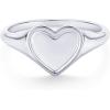 imagePAVOI 14K Gold Plated Heart Stackable Rings for Women  Love Valentines Statement Chunky Signet Ring Band  Friendship RingsWhite Gold