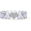 imagePAVOI 14K Gold Plated Heart Stackable Rings for Women  Love Valentines Statement Chunky Signet Ring Band  Friendship RingsWhite Gold