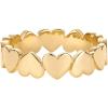 imagePAVOI 14K Gold Plated Heart Stackable Rings for Women  Love Valentines Statement Chunky Signet Ring Band  Friendship RingsYellow Gold