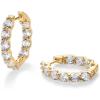 imagePAVOI 14K Gold Plated Inside Out Hoop Earrings for Women with Cubic Zirconia  Bridal Hoop Earring PairYellow Gold