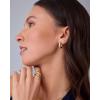 imagePAVOI 14K Gold Plated Star Shine Hoop Earrings for Women  Cubic Zirconia Celestial Chunky Hoops Earrings20mm