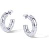 imagePAVOI 14K Gold Plated Star Shine Hoop Earrings for Women  Cubic Zirconia Celestial Chunky Hoops Earrings20mm
