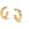 imagePAVOI 14K Gold Plated Star Shine Hoop Earrings for Women  Cubic Zirconia Celestial Chunky Hoops Earrings20mm