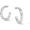 imagePAVOI 14K Gold Plated Star Shine Hoop Earrings for Women  Cubic Zirconia Celestial Chunky Hoops Earrings30mm