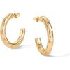 imagePAVOI 14K Gold Plated Star Shine Hoop Earrings for Women  Cubic Zirconia Celestial Chunky Hoops Earrings30mm