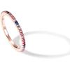imagePAVOI 14K Gold Plated Sterling Silver Colored CZ Stones Stackable Ring  Simulated Diamond Eternity Bands for WomenRose Gold