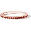 imagePAVOI 14K Gold Plated Sterling Silver Colored CZ Stones Stackable Ring  Simulated Diamond Eternity Bands for WomenRose Gold