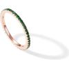 imagePAVOI 14K Gold Plated Sterling Silver Colored CZ Stones Stackable Ring  Simulated Diamond Eternity Bands for WomenRose Gold