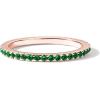 imagePAVOI 14K Gold Plated Sterling Silver Colored CZ Stones Stackable Ring  Simulated Diamond Eternity Bands for WomenRose Gold
