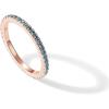imagePAVOI 14K Gold Plated Sterling Silver Colored CZ Stones Stackable Ring  Simulated Diamond Eternity Bands for WomenRose Gold