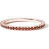 imagePAVOI 14K Gold Plated Sterling Silver Colored CZ Stones Stackable Ring  Simulated Diamond Eternity Bands for WomenRose Gold