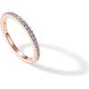 imagePAVOI 14K Gold Plated Sterling Silver Colored CZ Stones Stackable Ring  Simulated Diamond Eternity Bands for WomenRose Gold