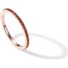 imagePAVOI 14K Gold Plated Sterling Silver Colored CZ Stones Stackable Ring  Simulated Diamond Eternity Bands for WomenRose Gold