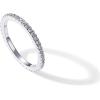 imagePAVOI 14K Gold Plated Sterling Silver Colored CZ Stones Stackable Ring  Simulated Diamond Eternity Bands for WomenWhite Gold