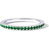 imagePAVOI 14K Gold Plated Sterling Silver Colored CZ Stones Stackable Ring  Simulated Diamond Eternity Bands for WomenWhite Gold