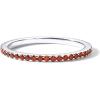 imagePAVOI 14K Gold Plated Sterling Silver Colored CZ Stones Stackable Ring  Simulated Diamond Eternity Bands for WomenWhite Gold
