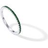 imagePAVOI 14K Gold Plated Sterling Silver Colored CZ Stones Stackable Ring  Simulated Diamond Eternity Bands for WomenWhite Gold
