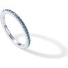 imagePAVOI 14K Gold Plated Sterling Silver Colored CZ Stones Stackable Ring  Simulated Diamond Eternity Bands for WomenWhite Gold