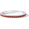 imagePAVOI 14K Gold Plated Sterling Silver Colored CZ Stones Stackable Ring  Simulated Diamond Eternity Bands for WomenWhite Gold