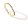 imagePAVOI 14K Gold Plated Sterling Silver Colored CZ Stones Stackable Ring  Simulated Diamond Eternity Bands for WomenYellow Gold