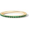 imagePAVOI 14K Gold Plated Sterling Silver Colored CZ Stones Stackable Ring  Simulated Diamond Eternity Bands for WomenYellow Gold