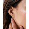 imagePAVOI 14K Gold Plated Sterling Silver Posts Seashell Statement Earrings for Women  Cubic Zirconia Reconstructed Baroque Freshwater Pearl Stud Earring  Brushed Textured Conch Chunky EarringsDainty Seashell