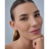 imagePAVOI 14K Gold Plated Sterling Silver Posts Statement Earrings for Women  Geometric Dome Teardrop Drop Dangle Hoop Chunky Gold EarringsWhite Gold
