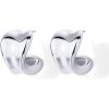 imagePAVOI 14K Gold Plated Sterling Silver Posts Statement Earrings for Women  Geometric Dome Teardrop Drop Dangle Hoop Chunky Gold EarringsWhite Gold