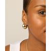 imagePAVOI 14K Gold Plated Sterling Silver Posts Statement Earrings for Women  Geometric Dome Teardrop Drop Dangle Hoop Chunky Gold EarringsYellow Gold