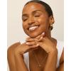 imagePAVOI 14K Gold Plated Sterling Silver Posts Statement Earrings for Women  Geometric Dome Teardrop Drop Dangle Hoop Chunky Gold EarringsYellow Gold