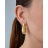 imagePAVOI 14K Gold Plated Sterling Silver Posts Statement Earrings for Women  Geometric Dome Teardrop Drop Dangle Hoop Chunky Gold EarringsYellow Gold