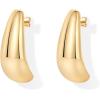 imagePAVOI 14K Gold Plated Sterling Silver Posts Statement Earrings for Women  Geometric Dome Teardrop Drop Dangle Hoop Chunky Gold EarringsYellow Gold