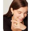 imagePAVOI 14K Gold Plated Sterling Silver Posts Statement Earrings for Women  Geometric Dome Teardrop Drop Dangle Hoop Chunky Gold EarringsYellow Gold
