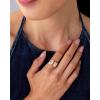 imagePAVOI 14K Gold Plated Toi Et Moi RadiantCut PearShaped Cubic Zirconia Fake Wedding Engagement Ring for Women  Statement Promise RingYellow Gold