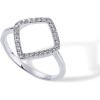 imagePAVOI 14K Gold Plated Two Toned Mixed Metals Diamond Shaped Geometric Ring for Women with Cubic Zirconia  Statement RingWhite Gold