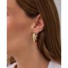 imagePAVOI 14K Gold Plated and Rhodium Plated Two Tone Multihoop Double Hoop Geometric Earrings for Women  Mixed Metals Huggie Multi Earring Statement PairGeometric