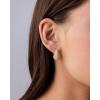 imagePAVOI 14K GoldPlated Sterling Silver Posts Chunky Studded Teardrop Pav Drop Dangle Earrings for Women  Cubic Zirconia Statement Earring PairWhite Gold