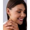 imagePAVOI 14K GoldPlated Sterling Silver Posts Chunky Studded Teardrop Pav Drop Dangle Earrings for Women  Cubic Zirconia Statement Earring PairWhite Gold