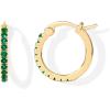 imagePAVOI 18K Gold Plated 925 Sterling Silver Post Cubic Zirconia Hoop Earrings for Women  Colored Cubic Zirconia Hoops  Green Purple Ombre Black 15mm EarringsYellow Gold