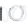 imagePAVOI 18K Gold Plated 925 Sterling Silver Post Cubic Zirconia Hoop Earrings for Women  Colored Cubic Zirconia Hoops  Green Purple Ombre Black 15mm EarringsWhite Gold