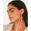 imagePAVOI 18K Gold Plated 925 Sterling Silver Post Cubic Zirconia Hoop Earrings for Women  Colored Cubic Zirconia Hoops  Green Purple Ombre Black 15mm EarringsWhite Gold