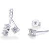 imagePAVOI 18K Gold Plated Sterling Silver Posts Cubic Zirconia Ear Jacket Statement Earrings for Women  Front ampamp Back Stud Earring JacketsWhite Gold