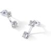 imagePAVOI 18K Gold Plated Sterling Silver Posts Cubic Zirconia Ear Jacket Statement Earrings for Women  Front ampamp Back Stud Earring JacketsWhite Gold